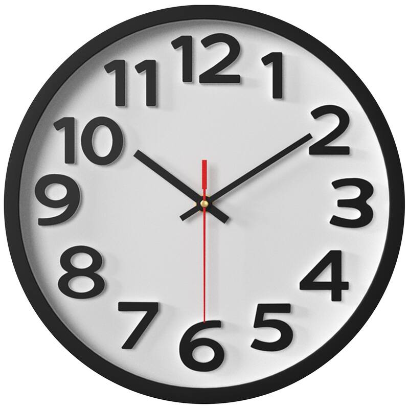 Wall Clock, Silent Non-Ticking Modern Clocks Battery Operated Classic Analog Decorative for Kitchen, Office, Bedroom 12 Inch