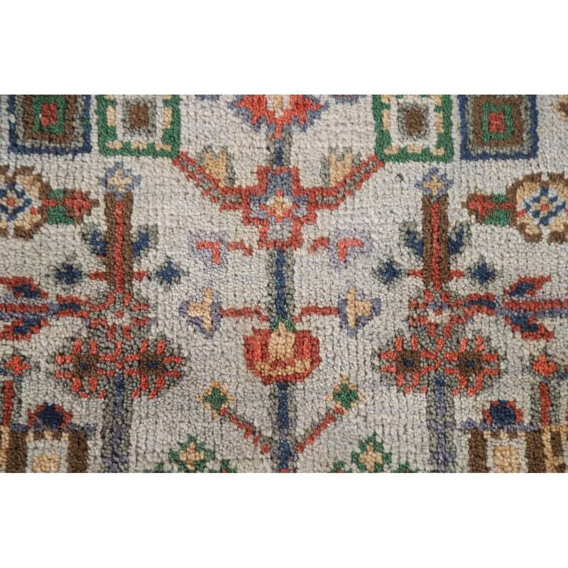 Geometric Kazak Indian Area Rug Handmade Wool Carpet - 3'0"x 5'0"