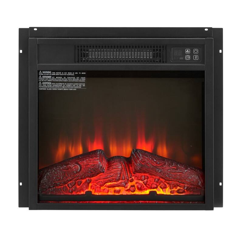 Electric Fireplace Insert with Remote Control, Ultra Thin Heater & Realistic Log Set