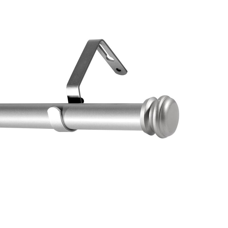 Adjustable Window Curtain Rod with Ball End Cap Finials - Silver/Gold/Black