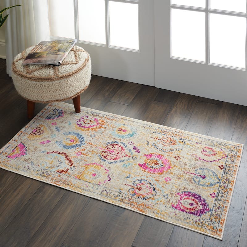Nourison Vintage Kashan Persian Medallion Area Rug