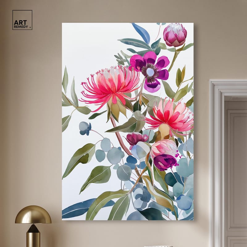 Watery Petals II Canvas by Art Remedy, Gallery Wrapped