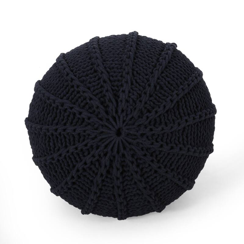 Cotton Round Pouf，Siutable For Your Living Room, Bedroom Or Entryway