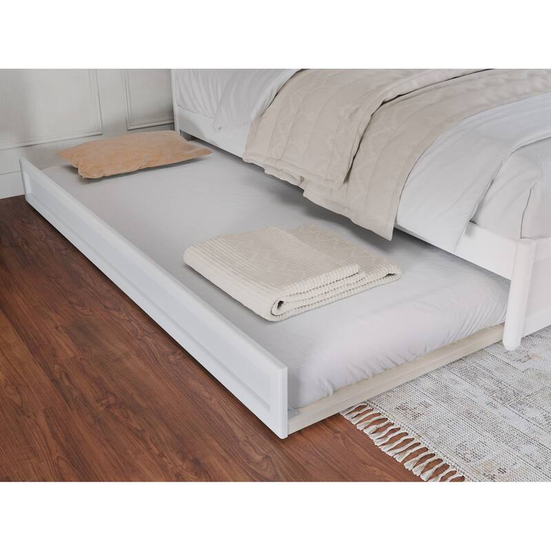 Felicity Platform Bed with Panel Footboard and Twin XL Trundle