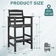preview thumbnail 9 of 19, Vrakae Outdoor Adirondack Bar Stool Chairs (Set of 2)