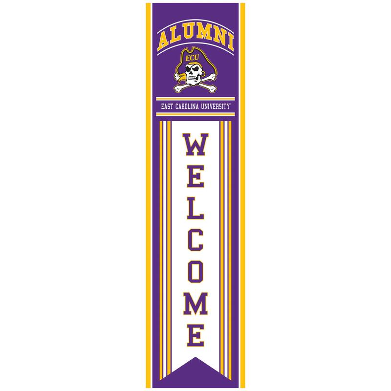 47" Porch Leaner Welcome Wall Sign, East Carolina University - White