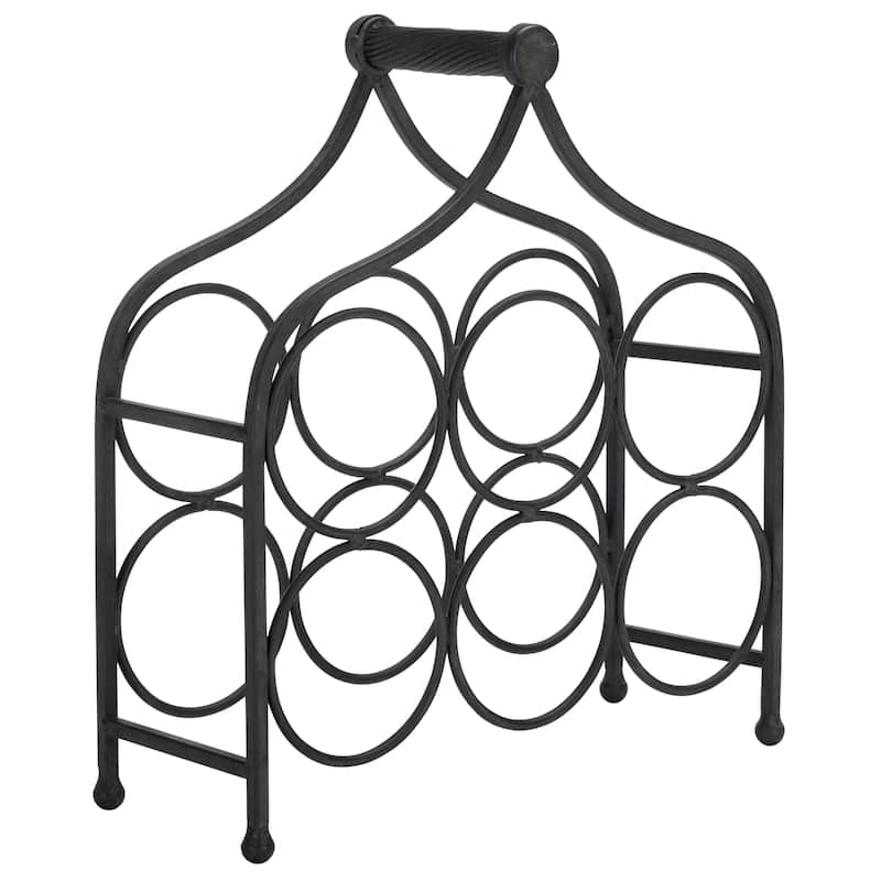 SAFAVIEH Outdoor Living Floyd 6 Wine Bottle Holder - 14"W x 6"D x 15"H