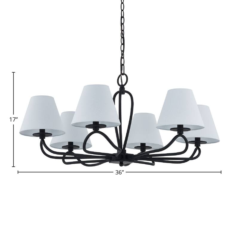 Adrian 6-Light Chandelier, Black