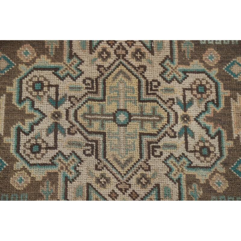 Hand Knotted Oriental 100% Wool Carpet Traditional Medallion Peach Tabriz Area Rug - 9' 10'' X 6' 4''