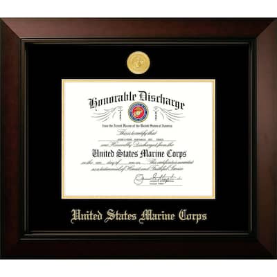 Patriot Frames Marine 8.5x11 Discharge Legacy Frame with Gold Medallion