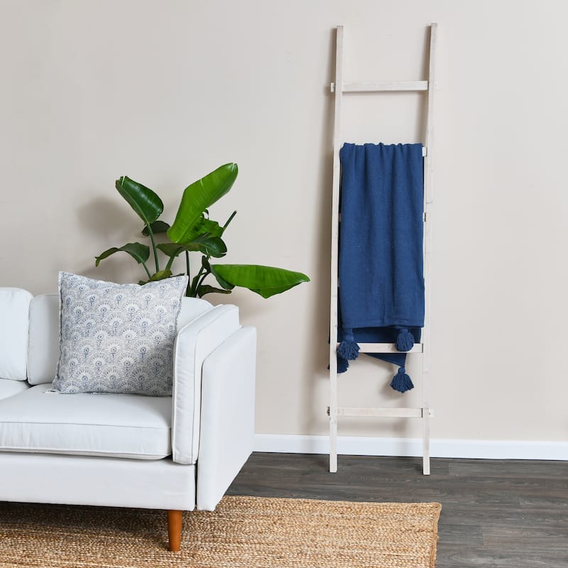 Decorative Fir Wood Ladder with 6 Rungs