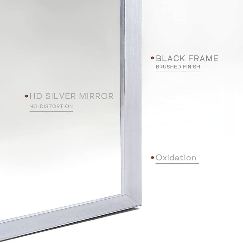 20x30 Inch Metal Framed Arched Bathrrom Mirror