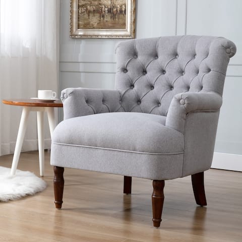 Corvus Sidmouth Tufted Fabric Oversized Club Chair