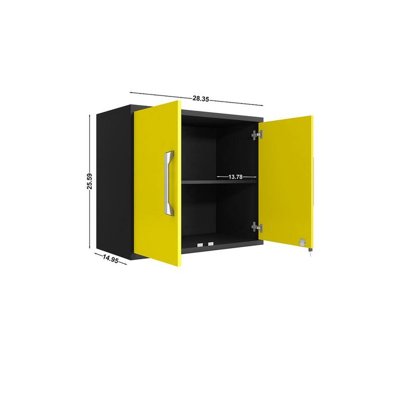 Manhattan Comfort Eiffel Floating Garage Cabinet (Set of 3)