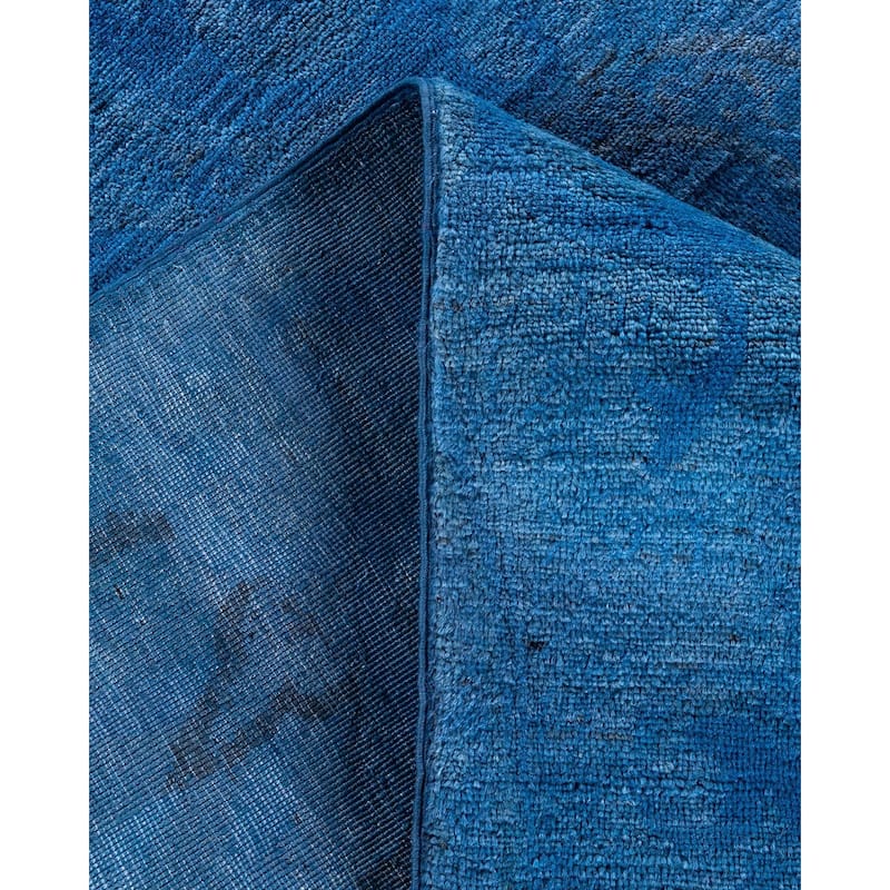 Contemporary Overdyed Wool Hand Knotted Area Rug - 4' 1" x 5' 10"
