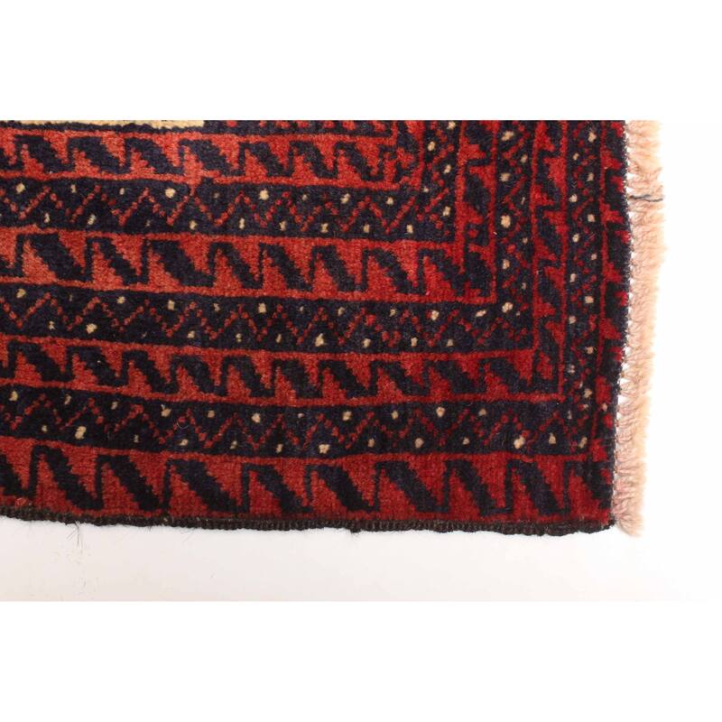 ECARPETGALLERY Hand-knotted Teimani Dark Navy Wool Rug - 2'10 x 4'2