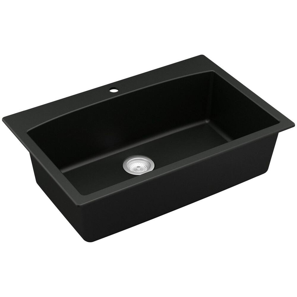 Karran USA QT-712 Quartz QT 33" Drop In Single Basin Quartz Composite