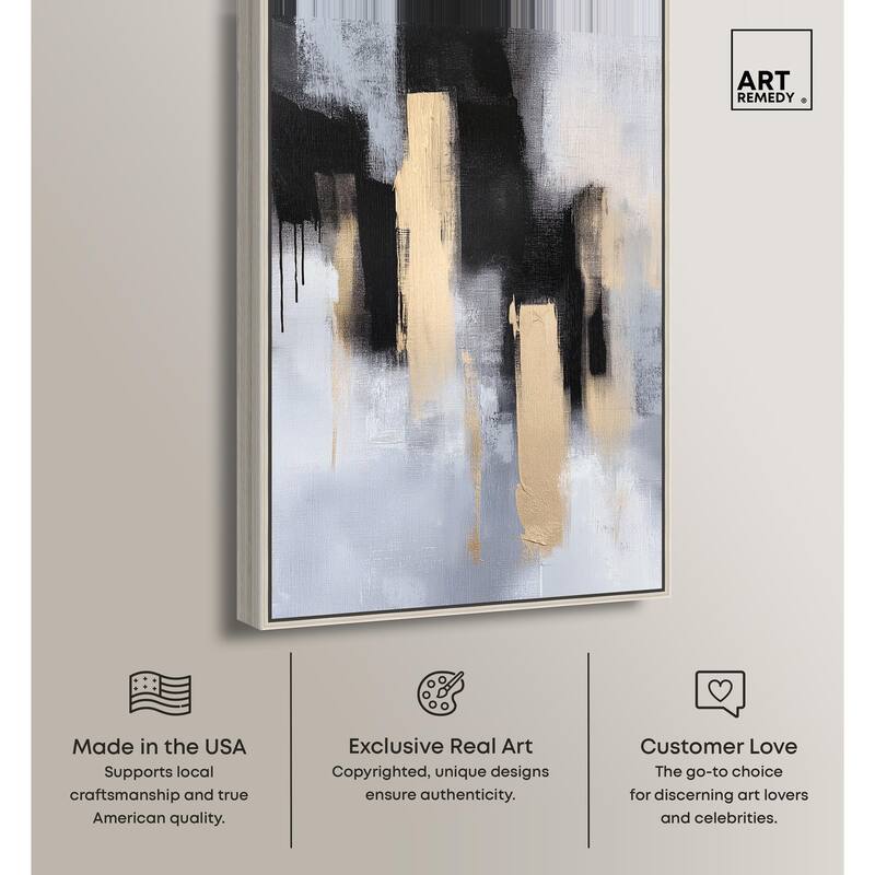Onyx and Aureolin II Canvas by Art Remedy