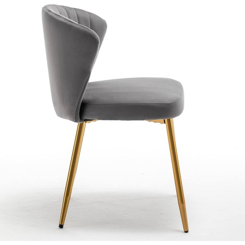 Modern Velvet Accent Chair with Channel-Tufted Design Comfortable and Trendy Armless Seat