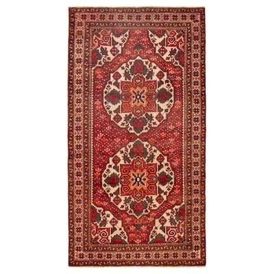 ECARPETGALLERY Hand-knotted Anatolian Vintage Red Wool Rug - 5'1 x 9'10