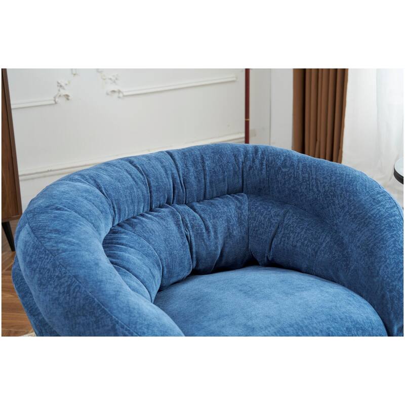 Ergonomic Chenille Office Chair Swivel Chair, Rotating Chair Club Chair Accent Chair with Removable Cushion
