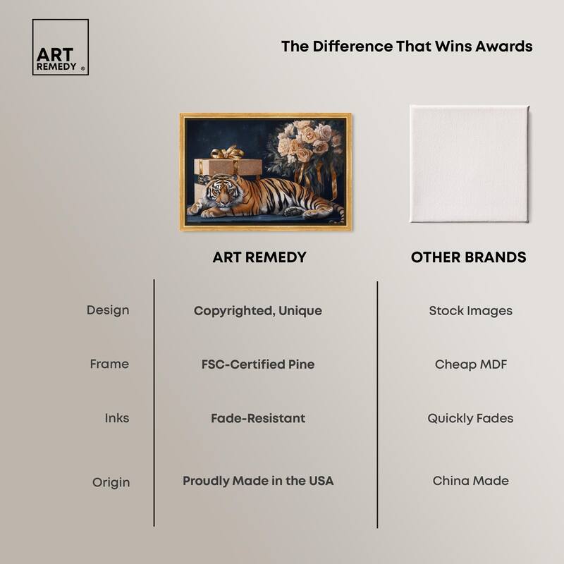 Tiger Glam Gift Boxes Canvas by Art Remedy