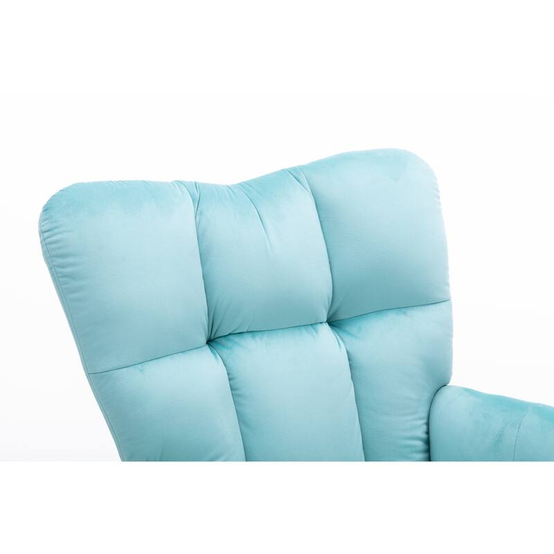 31.5" High Back Buttons Tufted Rocking Chair