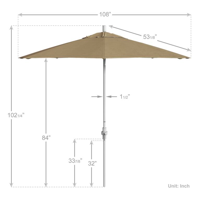 Okaloosa 9ft Deluxe Crank Lift Umbrella by Havenside Home, Base Not Included