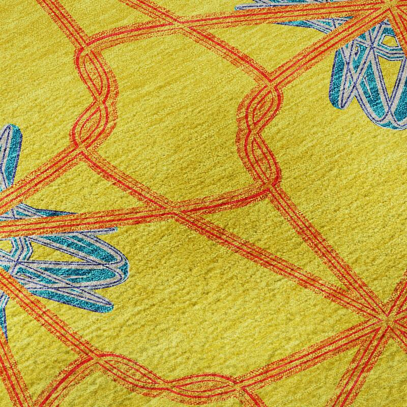 Premium Washable Super Soft Contemporary Tangle Mayfield Rug