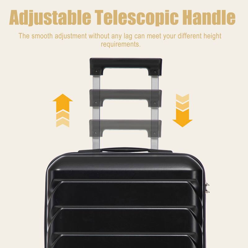20 Inch ABS Hard Shell Travel Checked Luggage, Scratch Resistant Surface Four Multi-Directional Wheels, With Combination Lock