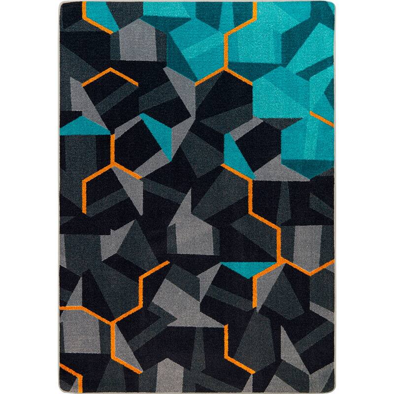 Joy Carpets Kid Essentials Stealth Area Rug - 3'10" x 5'4" - Teal