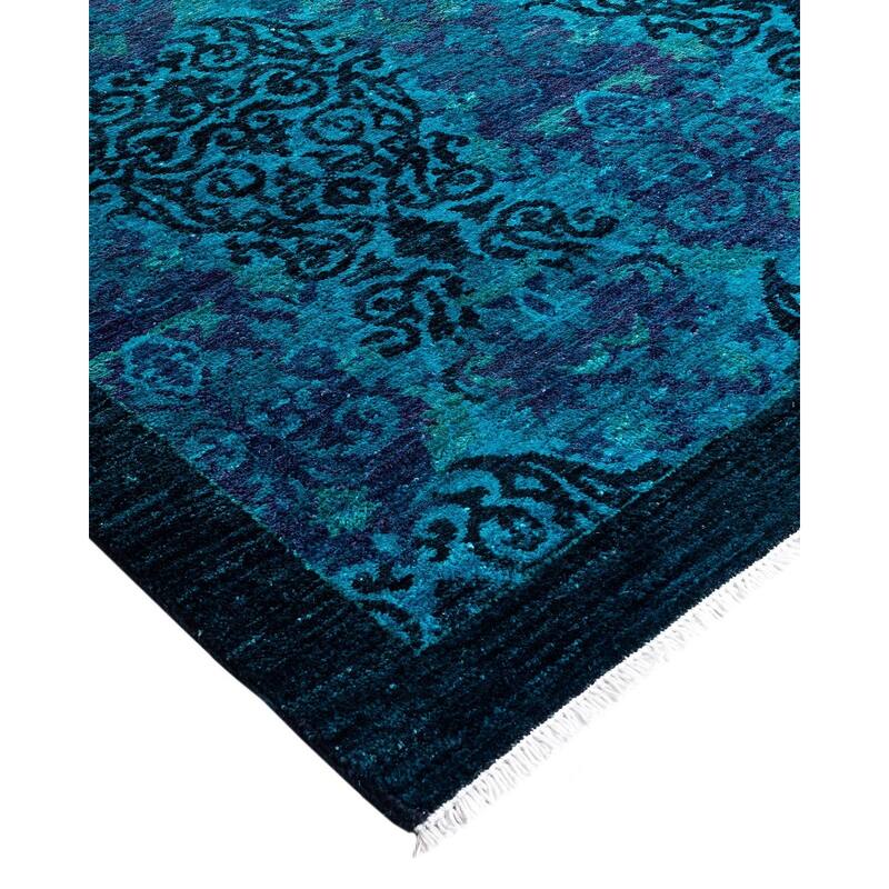 Vibrance One-of-a-Kind Hand-Knotted Area Rug - Blue, 10' 1" x 10' 1" - 10' 1" x 10' 1"