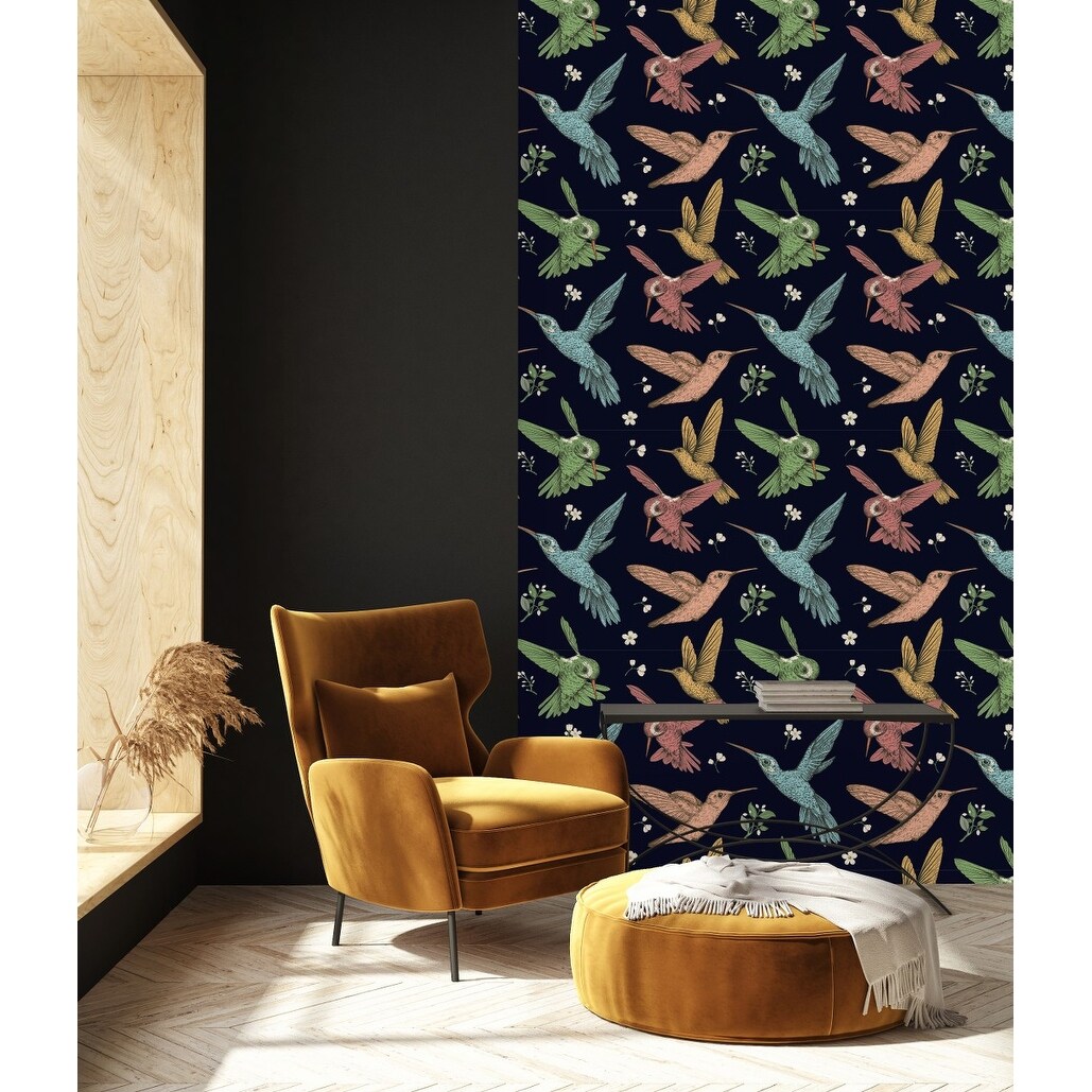wallpaper hummingbird design