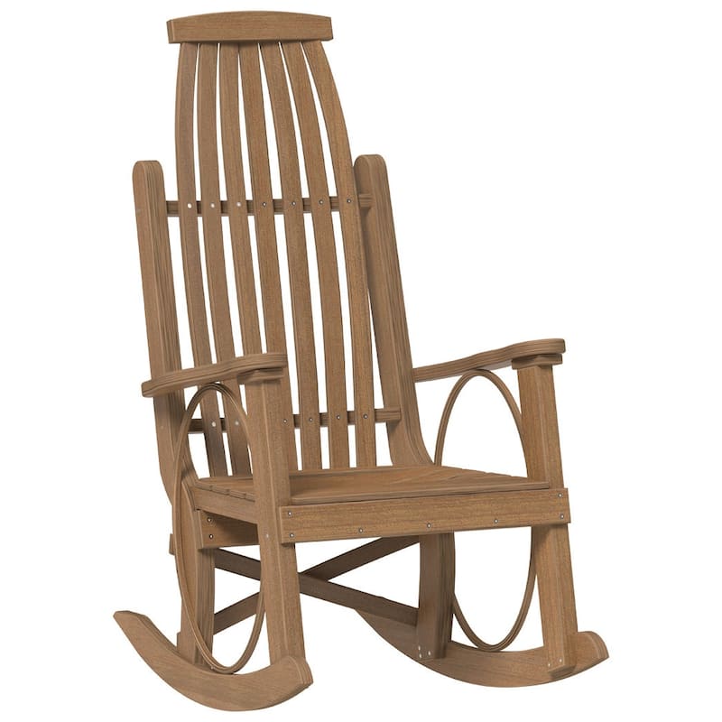 Poly Lumber Grandpa's Rocker - Antique Mahogany Woodgrain