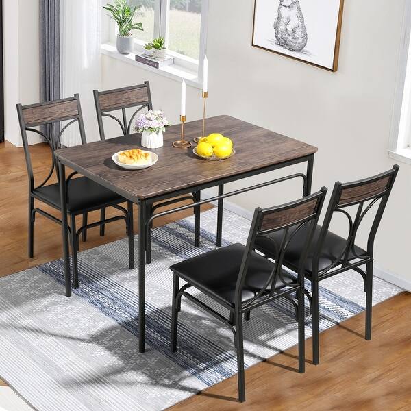 Vecelo Bistro Kitchen Dining Table And Chair Set Overstock 33266238