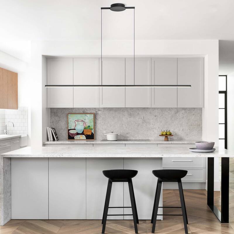 Minimalist Modern Dimmable Kitchen Island Light Linear Chandelier