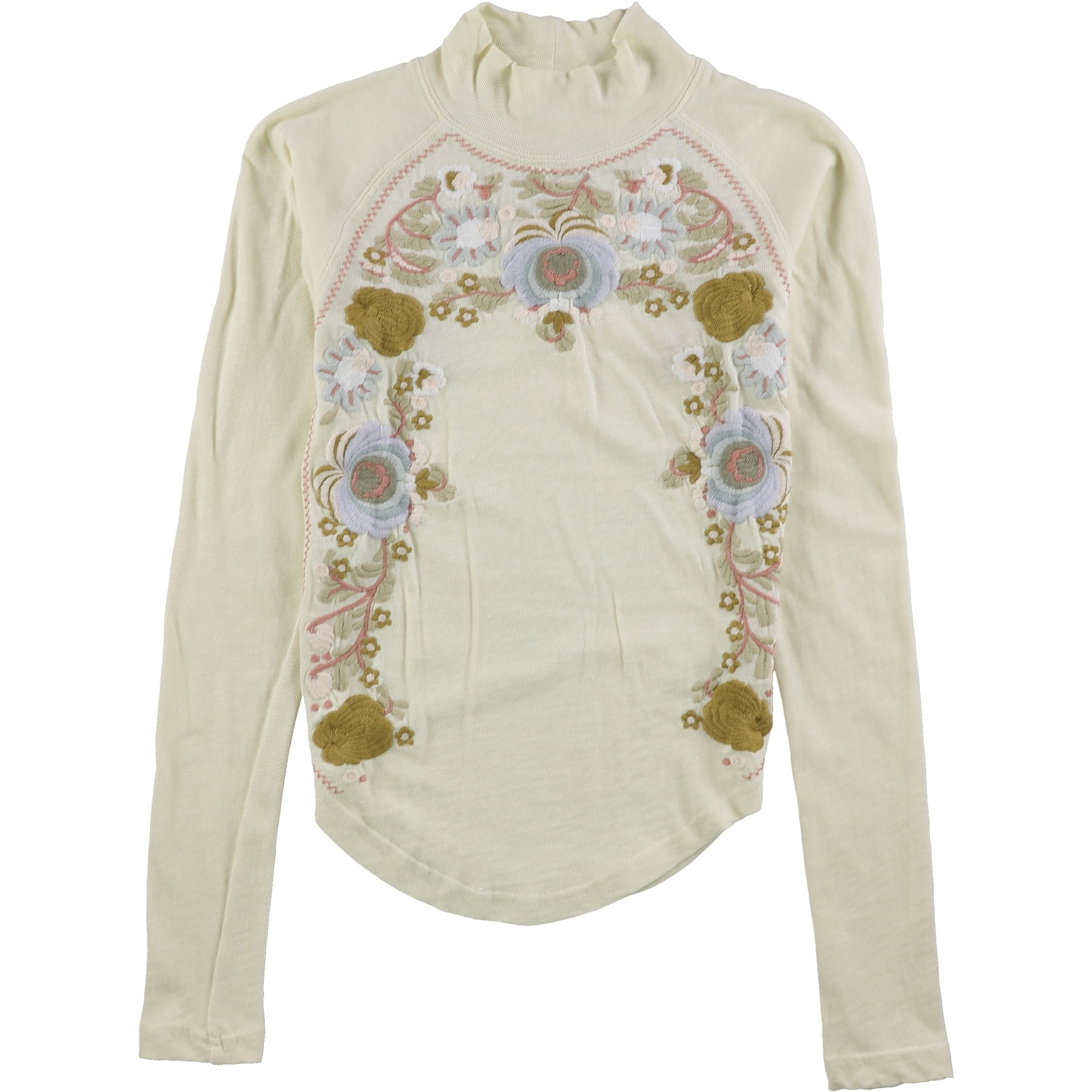 Shop Free People Womens Disco Rose Embellished T Shirt Off White Small Overstock 30018284 Ivory Small