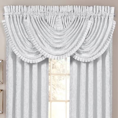 J. Queen New York Astoria White Window Waterfall Valance