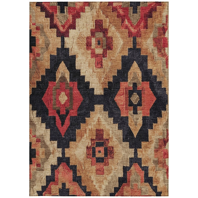 HomeRoots Aztec Transitional Rectangle Outdoor Rug