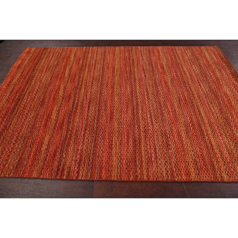 Geometric Contemporary Oriental Moroccan Area Rug Wool Handmade - 5'3" x 7'6"