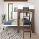 preview thumbnail 9 of 36, Max and Lily L-Shaped Twin over Queen Bunk Bed with Ladder on End