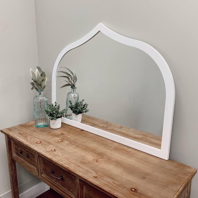 Tyler Framed Mantel Mirror - Teardrop Cathedral - 38.4x27.4