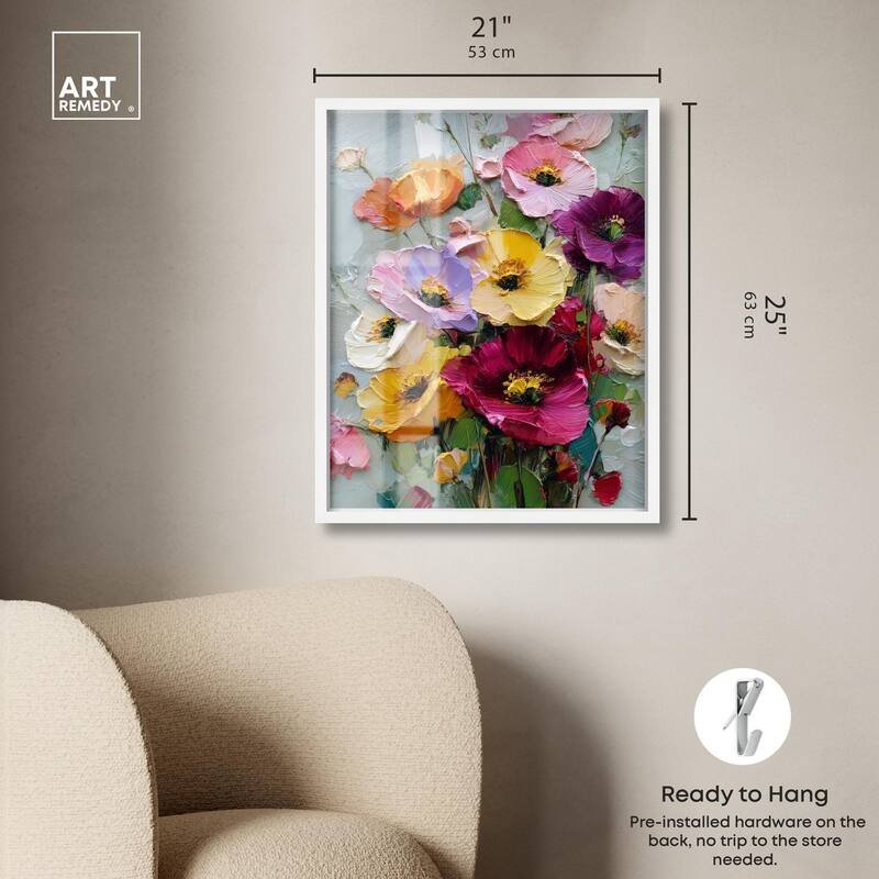 Floral Texture I Shadowbox by Art Remedy