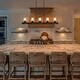 preview thumbnail 7 of 17, Modern Farmhouse Rustic Wood Chandelier Glass Island Lights for Dining Room