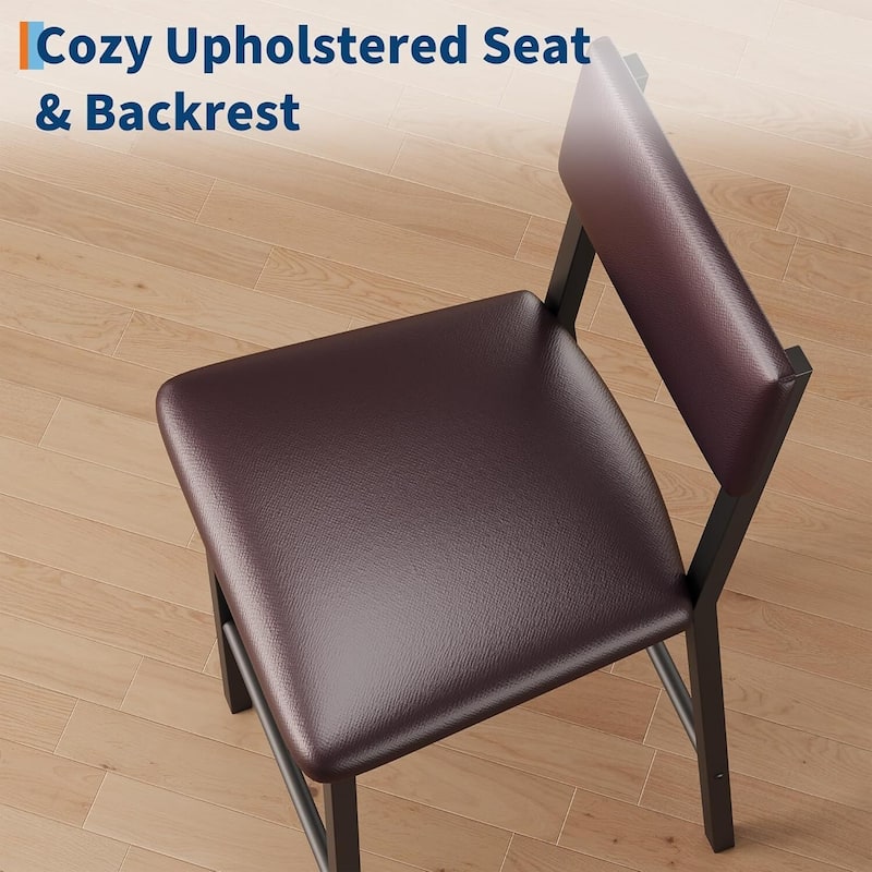 3-Piece Kitchen Table Set, with 2 Upholstered Bar Stools