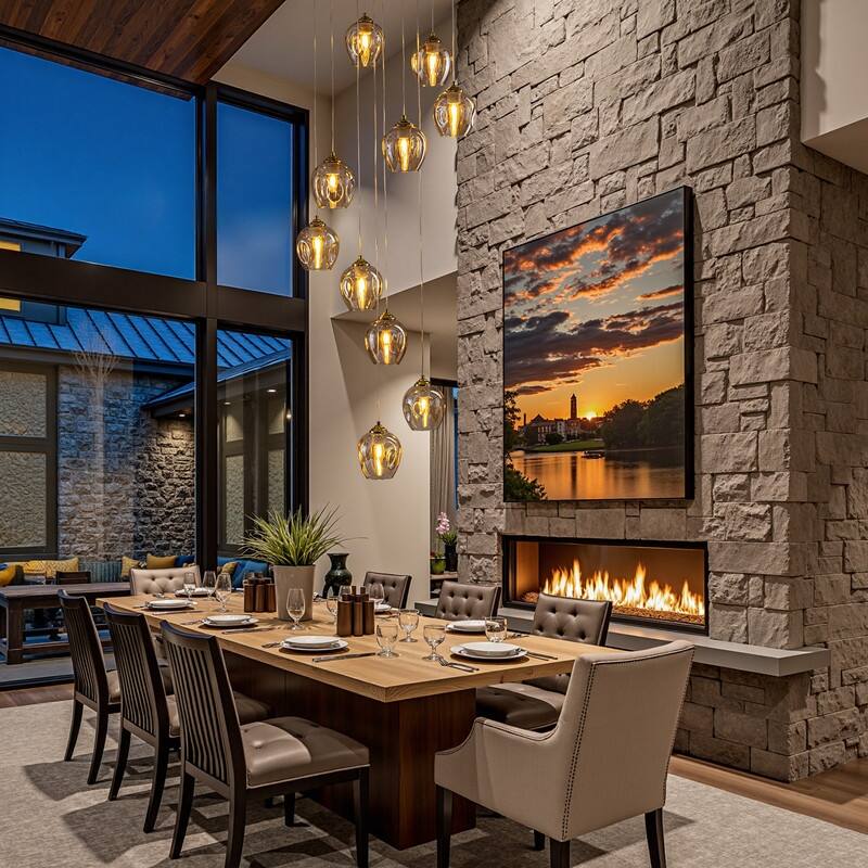 Modern Crystal Balls Pendant Light 10-Light Globe Raindrop Drop Lamp,Flush Mount Hanging Lighting Fixtures for Spiral Staircase