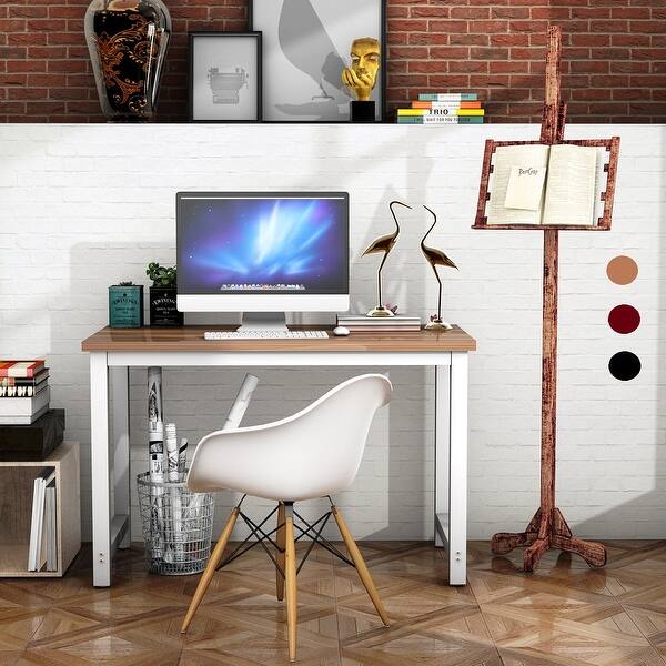 Shop Costway Wood Computer Desk Pc Laptop Table Study Workstation Home Overstock 31507569