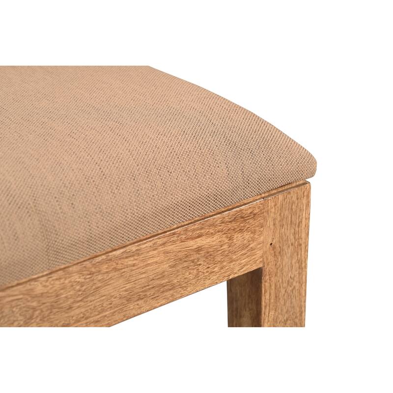 Avenue 9-piece Upholstered Live Edge Solid Wood Dining Set