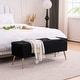 preview thumbnail 23 of 72, Velvet/Leather Storage Bench for Bedroom,End of Bed Bench for King Size Bed, Modern Upholstered Long Ottoman Bench for Entryway