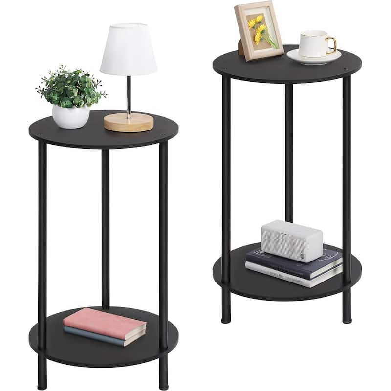 Small End Tables Living Room Set of 2